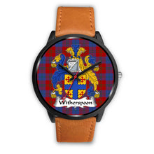 Load image into Gallery viewer, Witherspoon Clans ,Pink Leather watch, leather steel watch, tartan watch, tartan watches, clan watch, scotland watch, merry christmas, cyber Monday, halloween, black Friday