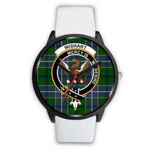 Load image into Gallery viewer, Wishart Hunting Clans ,Silver Metal Mesh watch, leather steel watch, tartan watch, tartan watches, clan watch, scotland watch, merry christmas, cyber Monday, halloween, black Friday