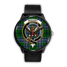 Load image into Gallery viewer, Wishart Hunting Clans ,Rose Gold Metal Mesh watch, leather steel watch, tartan watch, tartan watches, clan watch, scotland watch, merry christmas, cyber Monday, halloween, black Friday