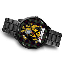 Load image into Gallery viewer, Williamson Clans ,Brown Leather watch, leather steel watch, tartan watch, tartan watches, clan watch, scotland watch, merry christmas, cyber Monday, halloween, black Friday