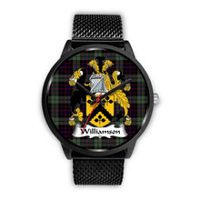 Load image into Gallery viewer, Williamson Clans ,Rose Gold Metal Mesh watch, leather steel watch, tartan watch, tartan watches, clan watch, scotland watch, merry christmas, cyber Monday, halloween, black Friday