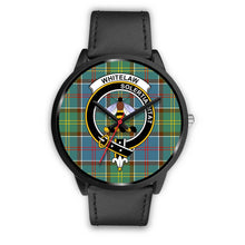 Load image into Gallery viewer, Whitelaw District Clans ,Black Metal Mesh watch, leather steel watch, tartan watch, tartan watches, clan watch, scotland watch, merry christmas, cyber Monday, halloween, black Friday