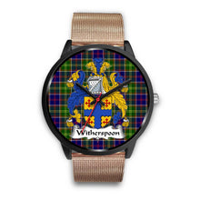 Load image into Gallery viewer, Whitefoord Modern Clans ,Brown Leather watch, leather steel watch, tartan watch, tartan watches, clan watch, scotland watch, merry christmas, cyber Monday, halloween, black Friday