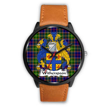 Load image into Gallery viewer, Whitefoord Modern Clans ,Pink Leather watch, leather steel watch, tartan watch, tartan watches, clan watch, scotland watch, merry christmas, cyber Monday, halloween, black Friday