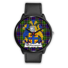 Load image into Gallery viewer, Whitefoord Modern Clans ,Black Metal Mesh watch, leather steel watch, tartan watch, tartan watches, clan watch, scotland watch, merry christmas, cyber Monday, halloween, black Friday