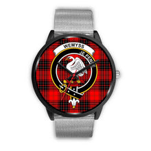 Load image into Gallery viewer, Wemyss Modern Clans ,Rose Gold Metal Link watch, leather steel watch, tartan watch, tartan watches, clan watch, scotland watch, merry christmas, cyber Monday, halloween, black Friday