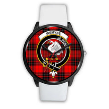 Load image into Gallery viewer, Wemyss Modern Clans ,Silver Metal Mesh watch, leather steel watch, tartan watch, tartan watches, clan watch, scotland watch, merry christmas, cyber Monday, halloween, black Friday