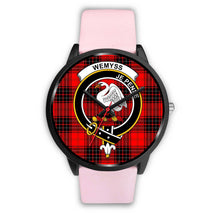 Load image into Gallery viewer, Wemyss Modern Clans ,Silver Metal Link watch, leather steel watch, tartan watch, tartan watches, clan watch, scotland watch, merry christmas, cyber Monday, halloween, black Friday