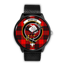 Load image into Gallery viewer, Wemyss Modern Clans ,Rose Gold Metal Mesh watch, leather steel watch, tartan watch, tartan watches, clan watch, scotland watch, merry christmas, cyber Monday, halloween, black Friday