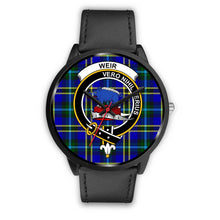 Load image into Gallery viewer, Weir Modern Clans ,Black Metal Mesh watch, leather steel watch, tartan watch, tartan watches, clan watch, scotland watch, merry christmas, cyber Monday, halloween, black Friday