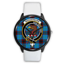 Load image into Gallery viewer, Wedderburn Clans ,Silver Metal Mesh watch, leather steel watch, tartan watch, tartan watches, clan watch, scotland watch, merry christmas, cyber Monday, halloween, black Friday