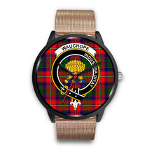 Load image into Gallery viewer, Wauchope Clans ,Brown Leather watch, leather steel watch, tartan watch, tartan watches, clan watch, scotland watch, merry christmas, cyber Monday, halloween, black Friday