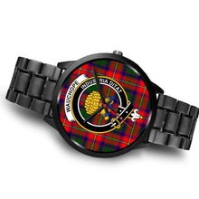 Load image into Gallery viewer, Wauchope Clans ,Brown Leather watch, leather steel watch, tartan watch, tartan watches, clan watch, scotland watch, merry christmas, cyber Monday, halloween, black Friday