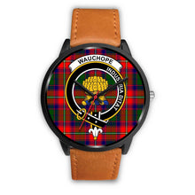 Load image into Gallery viewer, Wauchope Clans ,Pink Leather watch, leather steel watch, tartan watch, tartan watches, clan watch, scotland watch, merry christmas, cyber Monday, halloween, black Friday