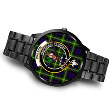 Load image into Gallery viewer, Watson Modern Clans ,Brown Leather watch, leather steel watch, tartan watch, tartan watches, clan watch, scotland watch, merry christmas, cyber Monday, halloween, black Friday