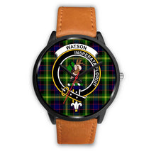 Load image into Gallery viewer, Watson Modern Clans ,Pink Leather watch, leather steel watch, tartan watch, tartan watches, clan watch, scotland watch, merry christmas, cyber Monday, halloween, black Friday