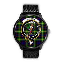 Load image into Gallery viewer, Watson Modern Clans ,Rose Gold Metal Mesh watch, leather steel watch, tartan watch, tartan watches, clan watch, scotland watch, merry christmas, cyber Monday, halloween, black Friday