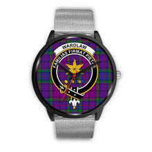 Load image into Gallery viewer, Wardlaw Clans ,Rose Gold Metal Link watch, leather steel watch, tartan watch, tartan watches, clan watch, scotland watch, merry christmas, cyber Monday, halloween, black Friday