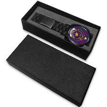 Load image into Gallery viewer, Wardlaw Clans ,White Leather watch, leather steel watch, tartan watch, tartan watches, clan watch, scotland watch, merry christmas, cyber Monday, halloween, black Friday