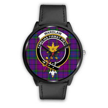 Load image into Gallery viewer, Wardlaw Clans ,Black Metal Mesh watch, leather steel watch, tartan watch, tartan watches, clan watch, scotland watch, merry christmas, cyber Monday, halloween, black Friday