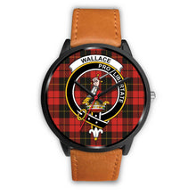 Load image into Gallery viewer, Wallace Weathered Clans ,Pink Leather watch, leather steel watch, tartan watch, tartan watches, clan watch, scotland watch, merry christmas, cyber Monday, halloween, black Friday