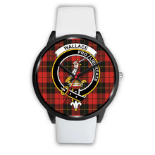 Load image into Gallery viewer, Wallace Weathered Clans ,Silver Metal Mesh watch, leather steel watch, tartan watch, tartan watches, clan watch, scotland watch, merry christmas, cyber Monday, halloween, black Friday