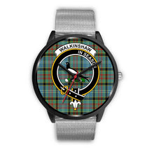 Load image into Gallery viewer, Walkinshaw Clans ,Rose Gold Metal Link watch, leather steel watch, tartan watch, tartan watches, clan watch, scotland watch, merry christmas, cyber Monday, halloween, black Friday