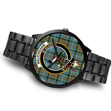 Load image into Gallery viewer, Walkinshaw Clans ,Brown Leather watch, leather steel watch, tartan watch, tartan watches, clan watch, scotland watch, merry christmas, cyber Monday, halloween, black Friday