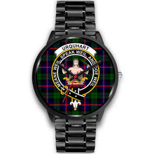 Load image into Gallery viewer, Urquhart Modern Clans ,Black Metal Link watch, leather steel watch, tartan watch, tartan watches, clan watch, scotland watch, merry christmas, cyber Monday, halloween, black Friday