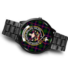Load image into Gallery viewer, Urquhart Modern Clans ,Brown Leather watch, leather steel watch, tartan watch, tartan watches, clan watch, scotland watch, merry christmas, cyber Monday, halloween, black Friday