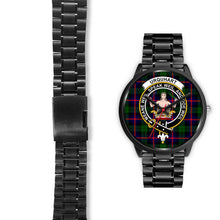 Load image into Gallery viewer, Urquhart Modern Clans ,Black Leather watch, leather steel watch, tartan watch, tartan watches, clan watch, scotland watch, merry christmas, cyber Monday, halloween, black Friday