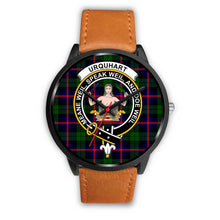Load image into Gallery viewer, Urquhart Modern Clans ,Pink Leather watch, leather steel watch, tartan watch, tartan watches, clan watch, scotland watch, merry christmas, cyber Monday, halloween, black Friday