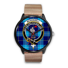 Load image into Gallery viewer, McKerrell Clans ,Brown Leather watch, leather steel watch, tartan watch, tartan watches, clan watch, scotland watch, merry christmas, cyber Monday, halloween, black Friday