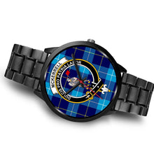 Load image into Gallery viewer, McKerrell Clans ,Brown Leather watch, leather steel watch, tartan watch, tartan watches, clan watch, scotland watch, merry christmas, cyber Monday, halloween, black Friday