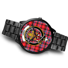 Load image into Gallery viewer, Udny Clans ,Brown Leather watch, leather steel watch, tartan watch, tartan watches, clan watch, scotland watch, merry christmas, cyber Monday, halloween, black Friday