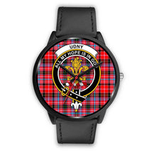 Load image into Gallery viewer, Udny Clans ,Black Metal Mesh watch, leather steel watch, tartan watch, tartan watches, clan watch, scotland watch, merry christmas, cyber Monday, halloween, black Friday