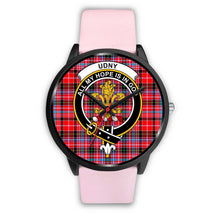 Load image into Gallery viewer, Udny Clans ,Silver Metal Link watch, leather steel watch, tartan watch, tartan watches, clan watch, scotland watch, merry christmas, cyber Monday, halloween, black Friday
