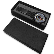 Load image into Gallery viewer, Tweedie Clans ,White Leather watch, leather steel watch, tartan watch, tartan watches, clan watch, scotland watch, merry christmas, cyber Monday, halloween, black Friday