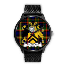 Load image into Gallery viewer, McLelland Clans ,Rose Gold Metal Mesh watch, leather steel watch, tartan watch, tartan watches, clan watch, scotland watch, merry christmas, cyber Monday, halloween, black Friday