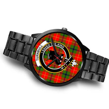 Load image into Gallery viewer, Turnbull Clans ,Brown Leather watch, leather steel watch, tartan watch, tartan watches, clan watch, scotland watch, merry christmas, cyber Monday, halloween, black Friday