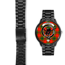Load image into Gallery viewer, Turnbull Clans ,Black Leather watch, leather steel watch, tartan watch, tartan watches, clan watch, scotland watch, merry christmas, cyber Monday, halloween, black Friday
