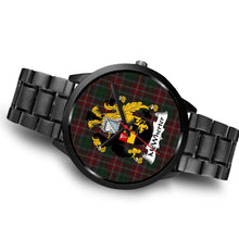 Load image into Gallery viewer, McWhirter Clans ,Brown Leather watch, leather steel watch, tartan watch, tartan watches, clan watch, scotland watch, merry christmas, cyber Monday, halloween, black Friday