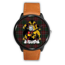 Load image into Gallery viewer, McWhirter Clans ,Pink Leather watch, leather steel watch, tartan watch, tartan watches, clan watch, scotland watch, merry christmas, cyber Monday, halloween, black Friday
