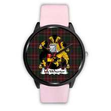 Load image into Gallery viewer, McWhirter Clans ,Silver Metal Link watch, leather steel watch, tartan watch, tartan watches, clan watch, scotland watch, merry christmas, cyber Monday, halloween, black Friday