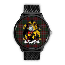 Load image into Gallery viewer, McWhirter Clans ,Rose Gold Metal Mesh watch, leather steel watch, tartan watch, tartan watches, clan watch, scotland watch, merry christmas, cyber Monday, halloween, black Friday