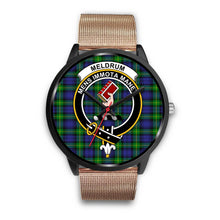 Load image into Gallery viewer, Meldrum Clans ,Brown Leather watch, leather steel watch, tartan watch, tartan watches, clan watch, scotland watch, merry christmas, cyber Monday, halloween, black Friday