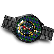 Load image into Gallery viewer, Meldrum Clans ,Brown Leather watch, leather steel watch, tartan watch, tartan watches, clan watch, scotland watch, merry christmas, cyber Monday, halloween, black Friday