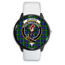 Load image into Gallery viewer, Meldrum Clans ,Silver Metal Mesh watch, leather steel watch, tartan watch, tartan watches, clan watch, scotland watch, merry christmas, cyber Monday, halloween, black Friday