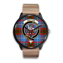 Load image into Gallery viewer, Trotter Clans ,Brown Leather watch, leather steel watch, tartan watch, tartan watches, clan watch, scotland watch, merry christmas, cyber Monday, halloween, black Friday