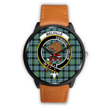 Load image into Gallery viewer, Melville Clans ,Pink Leather watch, leather steel watch, tartan watch, tartan watches, clan watch, scotland watch, merry christmas, cyber Monday, halloween, black Friday